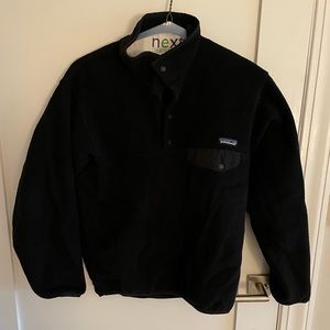 Patagonia Men’s Snap T Synchilla Pullover - Size Small, Black